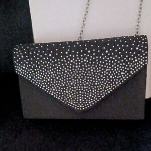 Elegant Black Studded Clutch